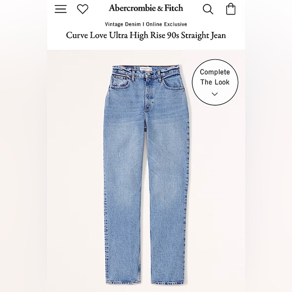Abercrombie & Fitch Denim - Abercrombie Fitch The 90s straight ultra high-rise Jeans.